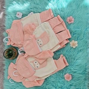 3 piece owl fleece set w/hat